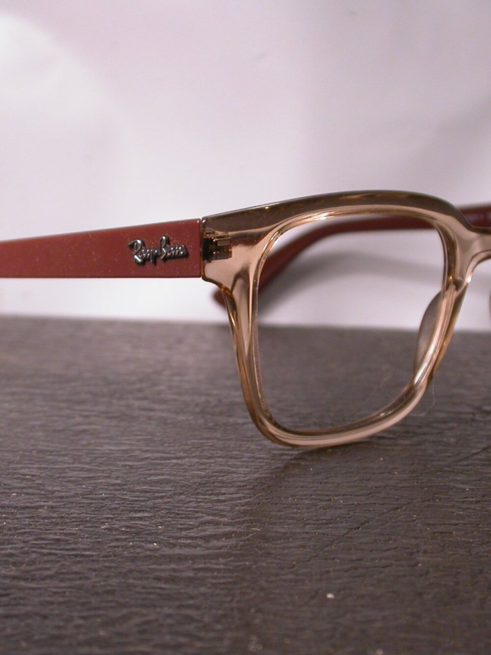 Ray Ban Wayfarer Brown and Clear Sunglasses Eyeglasses Made in Italy